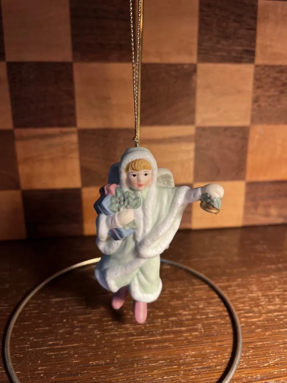 Winter Holiday Angel Ornament  A892